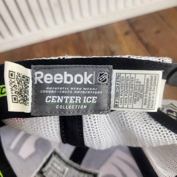 Reebok LA Kings NHL Center Ice Snapback Trucker Hat Cap Black White Hockey 2014 - Picture 10 of 11